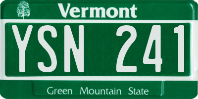 VT license plate YSN241