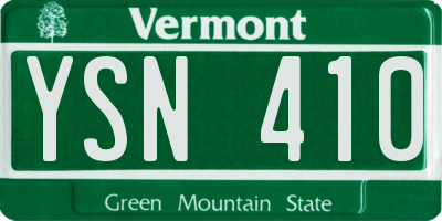 VT license plate YSN410