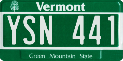 VT license plate YSN441