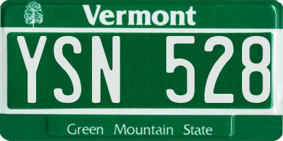 VT license plate YSN528