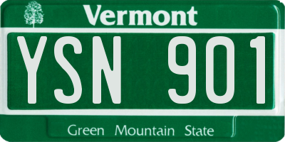 VT license plate YSN901