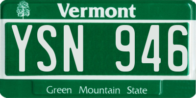 VT license plate YSN946