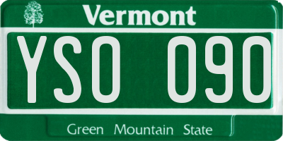VT license plate YSO090
