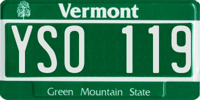VT license plate YSO119