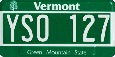 VT license plate YSO127