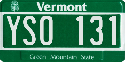 VT license plate YSO131