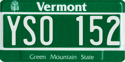 VT license plate YSO152