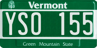 VT license plate YSO155