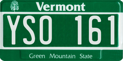 VT license plate YSO161