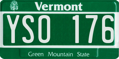 VT license plate YSO176