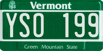 VT license plate YSO199