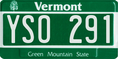 VT license plate YSO291
