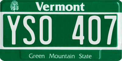 VT license plate YSO407