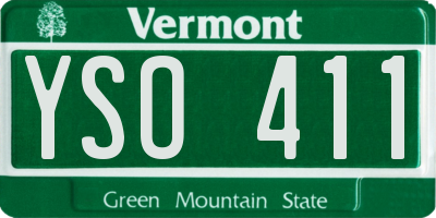 VT license plate YSO411