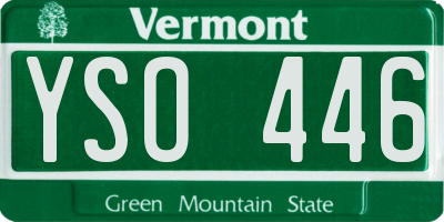 VT license plate YSO446