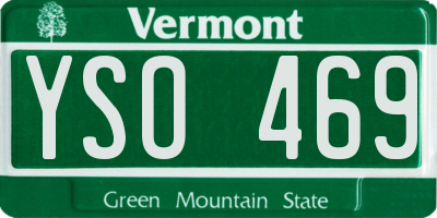VT license plate YSO469