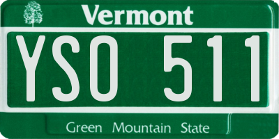 VT license plate YSO511