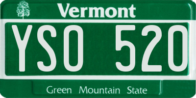 VT license plate YSO520