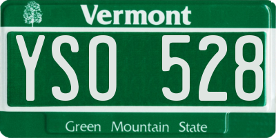 VT license plate YSO528