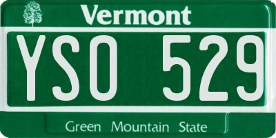 VT license plate YSO529