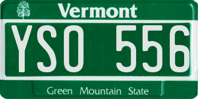 VT license plate YSO556