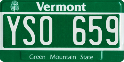 VT license plate YSO659