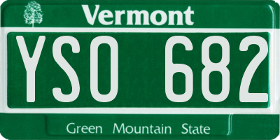 VT license plate YSO682