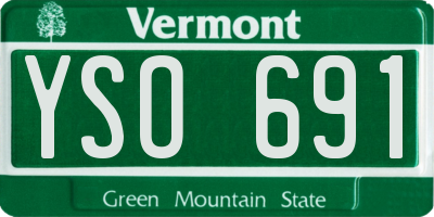 VT license plate YSO691