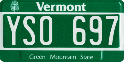 VT license plate YSO697