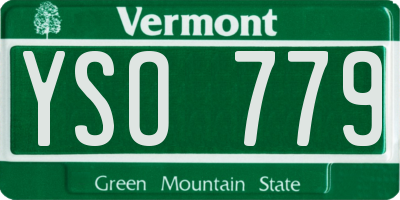 VT license plate YSO779