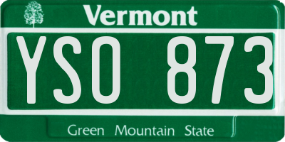 VT license plate YSO873