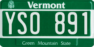 VT license plate YSO891