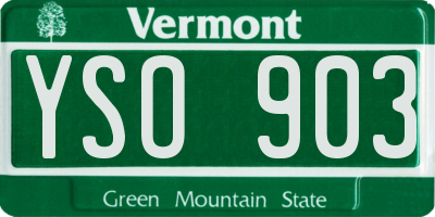 VT license plate YSO903