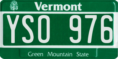 VT license plate YSO976