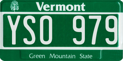 VT license plate YSO979
