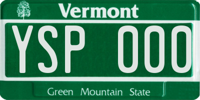 VT license plate YSP000