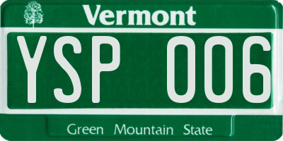 VT license plate YSP006