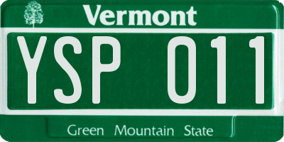 VT license plate YSP011
