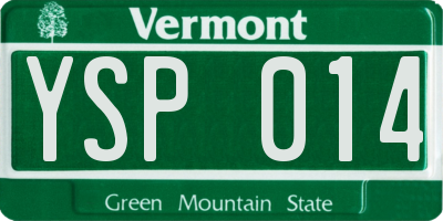 VT license plate YSP014