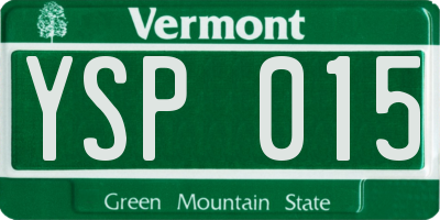 VT license plate YSP015