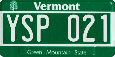 VT license plate YSP021
