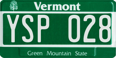 VT license plate YSP028