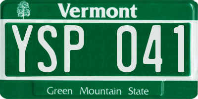 VT license plate YSP041
