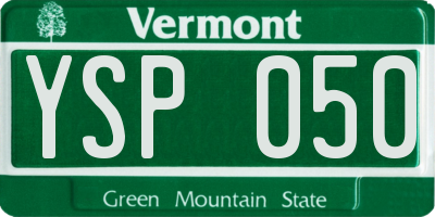 VT license plate YSP050