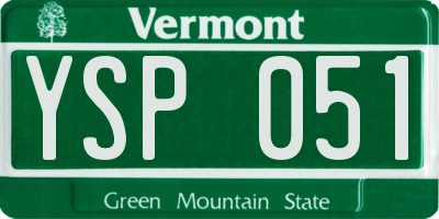 VT license plate YSP051