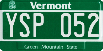 VT license plate YSP052