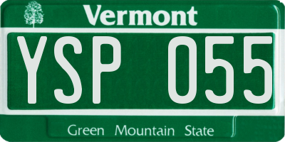 VT license plate YSP055