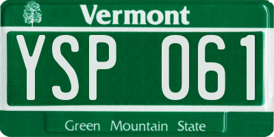 VT license plate YSP061