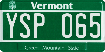 VT license plate YSP065