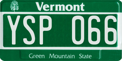 VT license plate YSP066